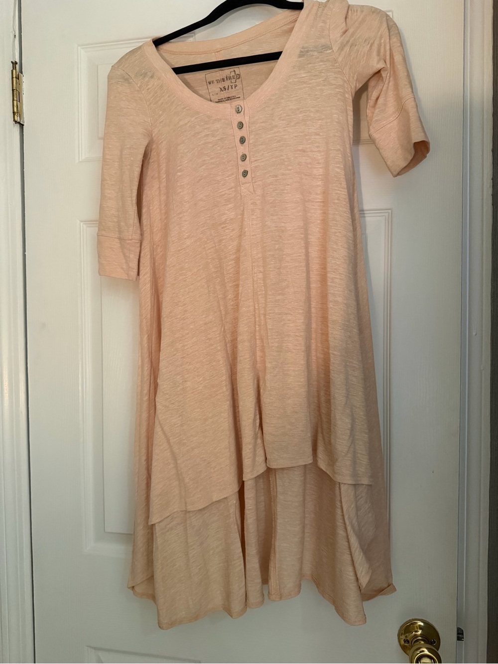 We The Free Peach Henley Dress